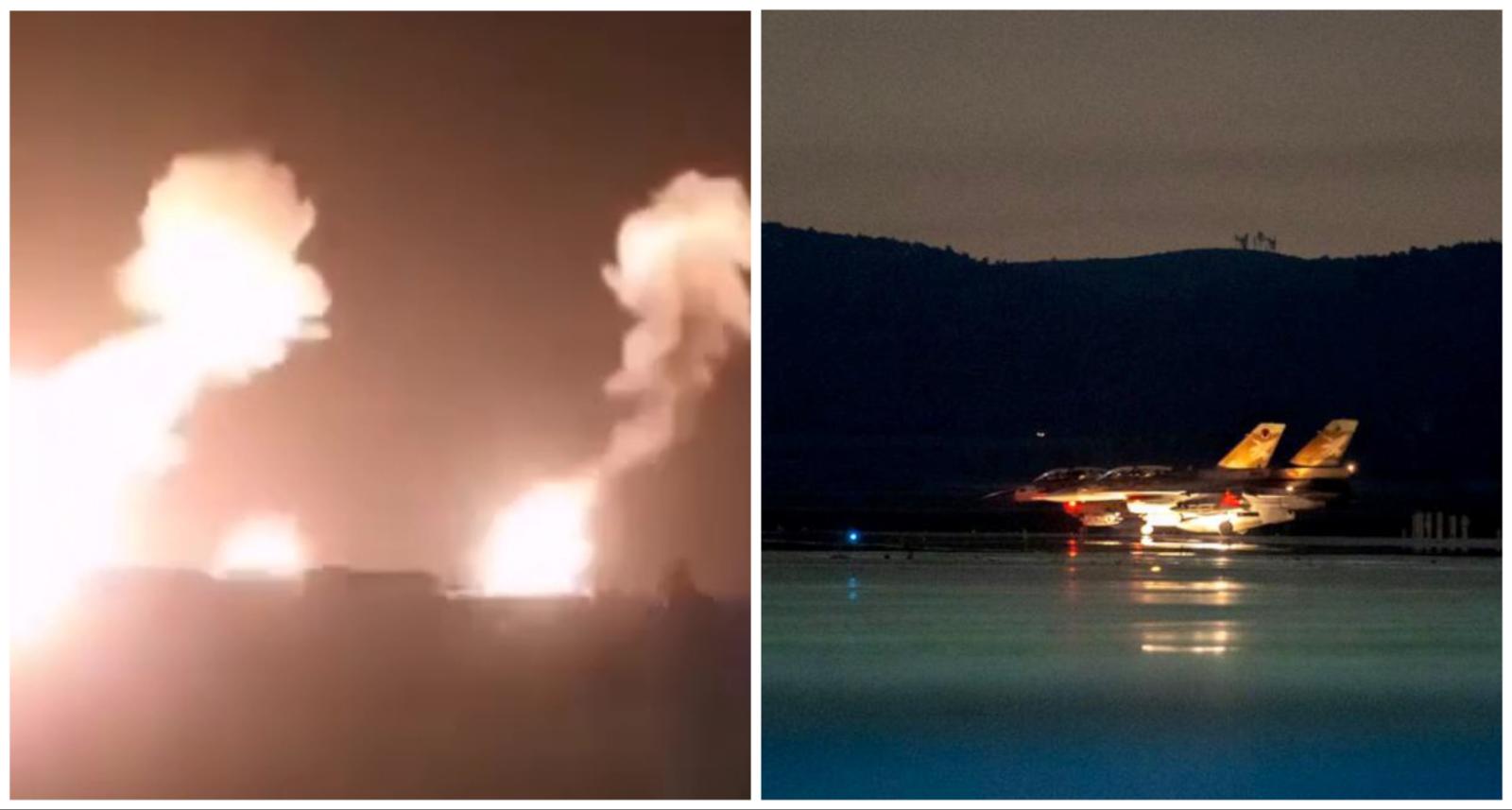 מטוס צה''ל יוצא למתקפה בעזה (צילום: דובר צה''ל), הפצצת מתקן חמאס (ללא קרדיט)